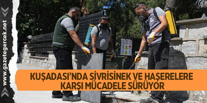 KUŞADASI’NDA SİVRİSİNEK VE HAŞERELERE KARŞI MÜCADELE SÜRÜYOR