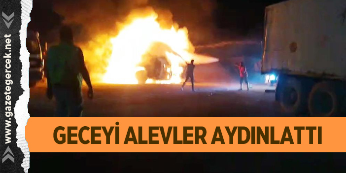 Aydın-Denizli Otoyol şantiyesinde yangın paniği