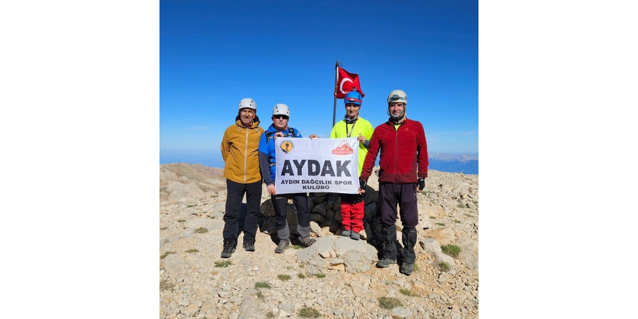 Aydınlı dağcılar, Batı Torosların en yüksek ikinci dağına tırmandı