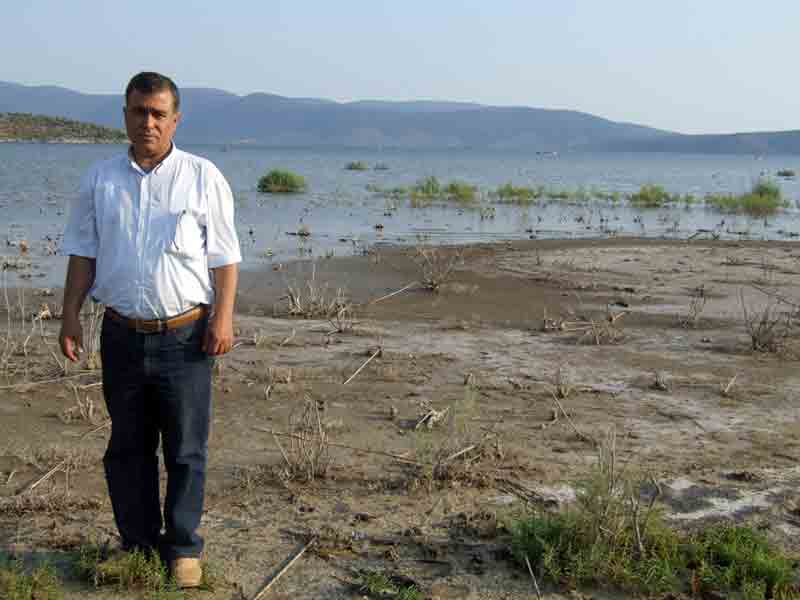 Bafa Gölü’nde sular yine çekilmeye başladı