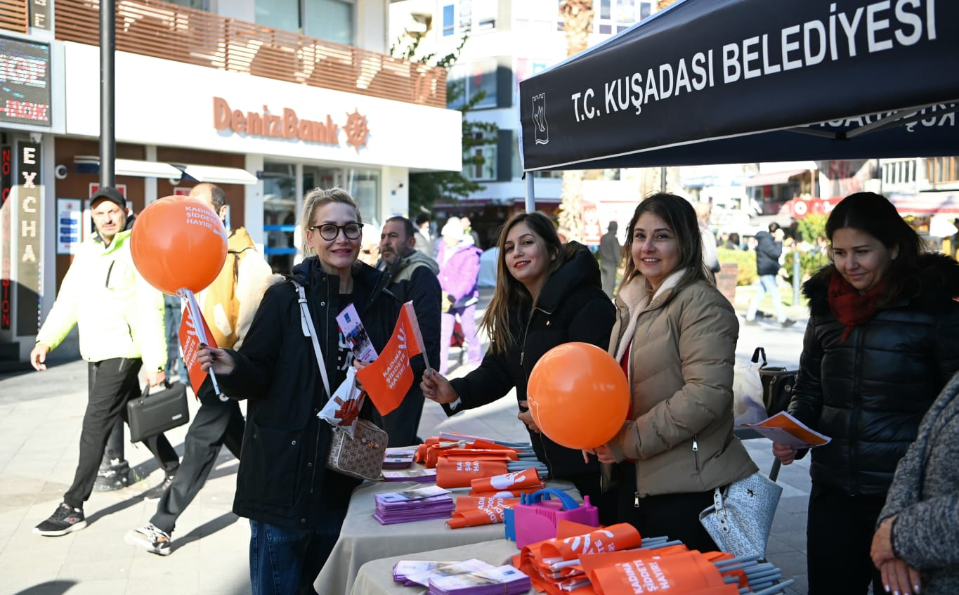 KUŞADASI BELEDİYESİ’NDEN KADINA YÖNELİK ŞİDDETE KARŞI FARKINDALIK ETKİNLİĞİ