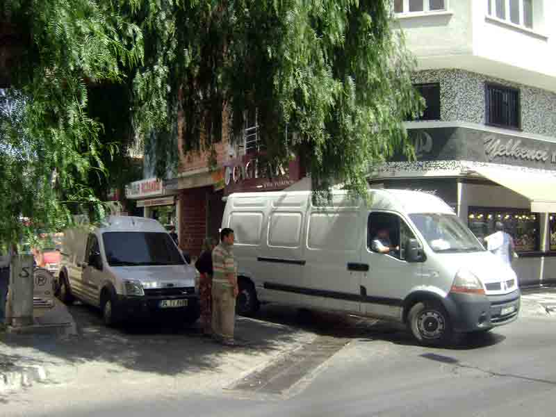 Trafik akışına ağaç engeli
