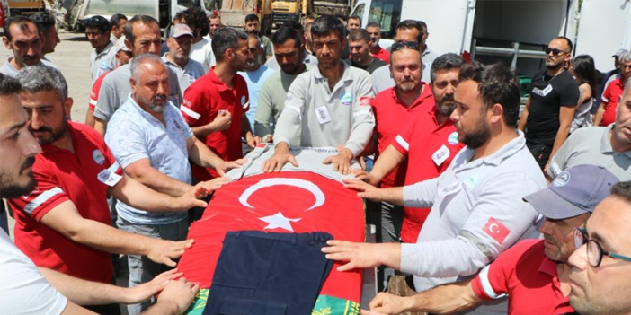 Kazada hayatını kaybeden belediye işçisi toprağa verildi