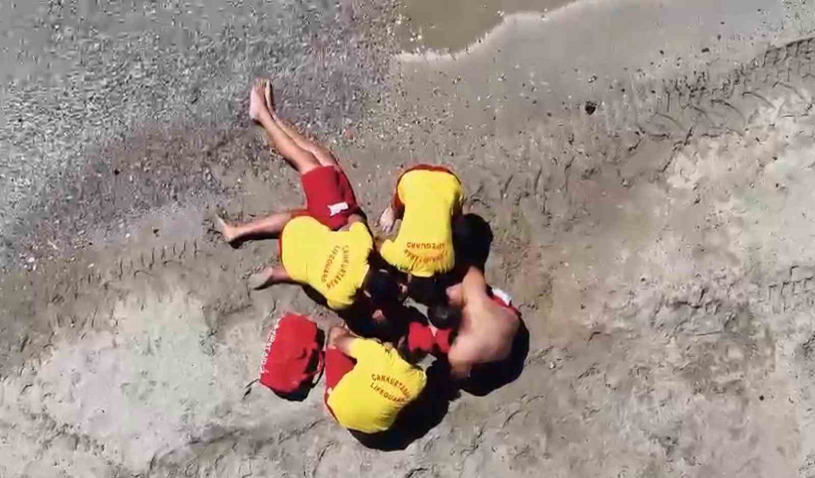 Didim Belediyesi cankurtaran ekiplerinin tatbikatı gerçeğini aratmadı