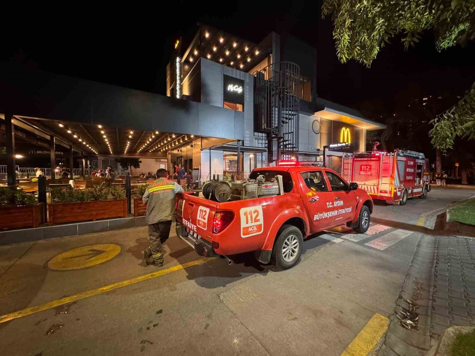 Mc Donald’s’da yangın paniği