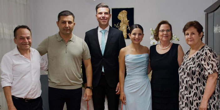 BAŞKAN ÖMER GÜNEL GENÇ ÇİFTİN MUTLULUKLARINA ORTAK OLDU