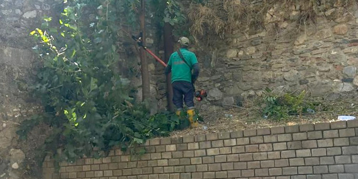 TARİHİ SURLARDA TEMİZLİK ÇALIŞMASI