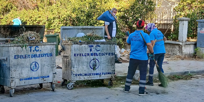 EFELER’İN EKİPLERİ TEMİZ KENT SEFERBERLİĞİNİ SÜRDÜRÜYOR