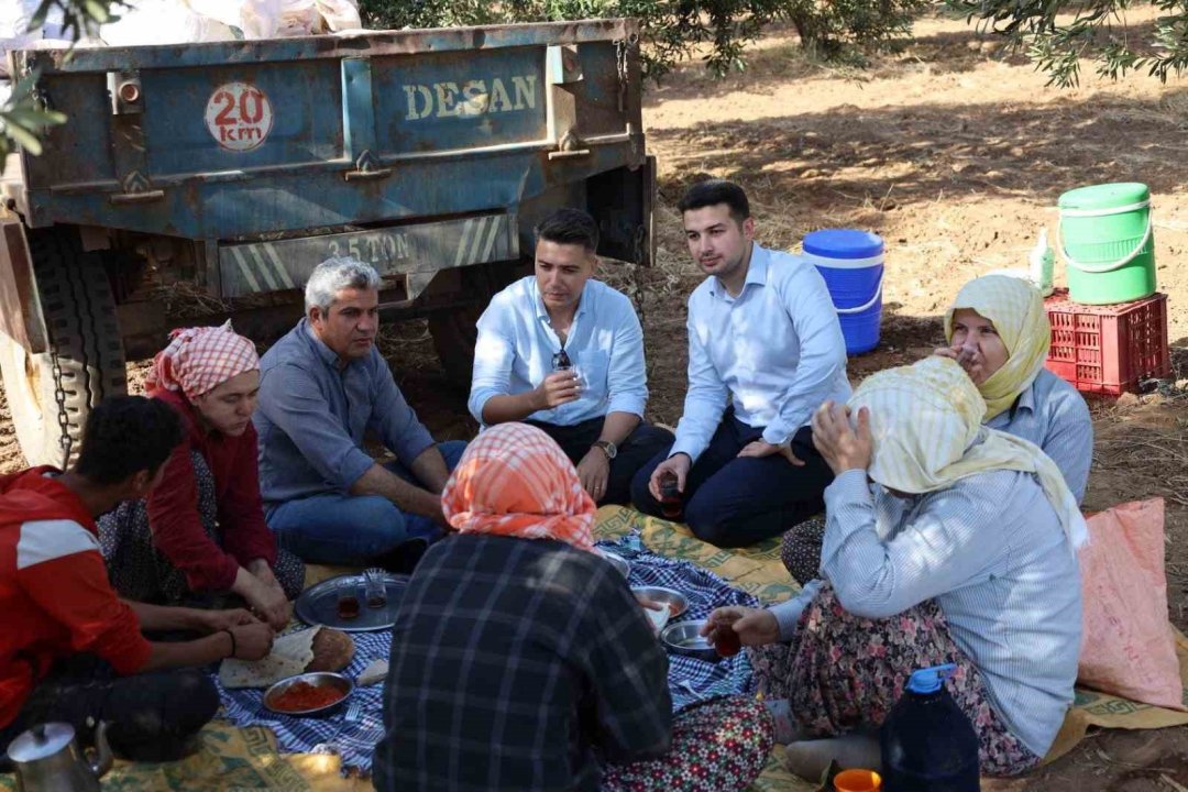 Kaymakam Gündoğdu ve Cumhuriyet Savcısı Tan tütün hasadına katıldı