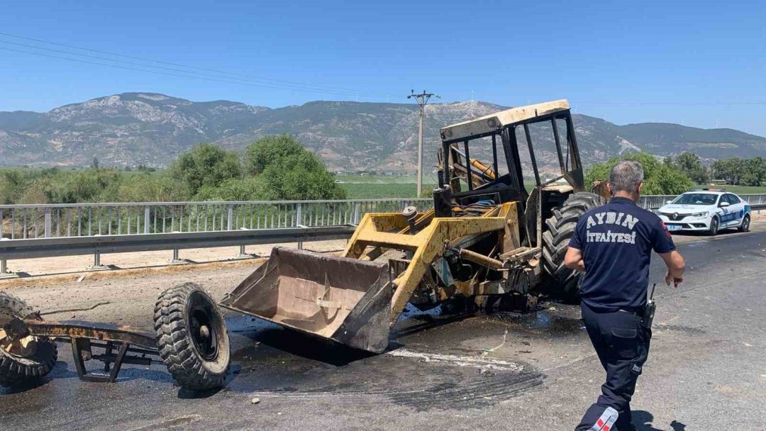 Kazada ağır yaralanan iş makinesi operatörünün tedavisi sürüyor