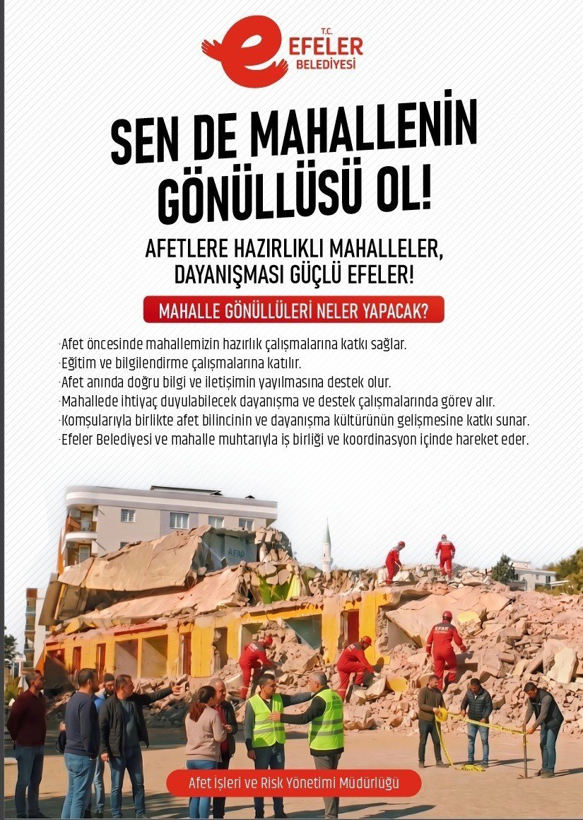 Efeler’de Afet Gönüllülüğü Başlıyor