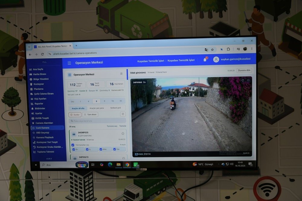 Kuşadası’nda Çöpler Yapay Zekayla Takip Edilecek